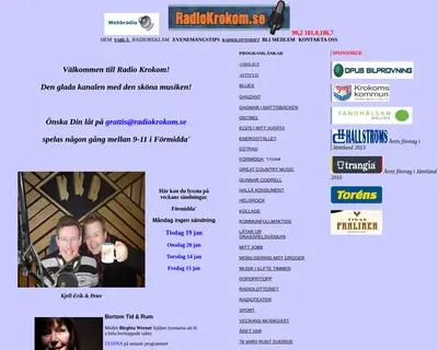Radio Krokom startsida 2016