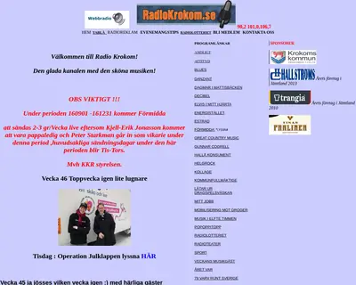 Radio Krokom startsida 2017