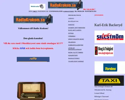 Radio Krokom startsida 2021