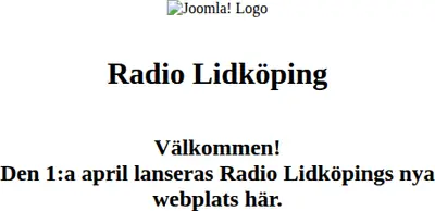 Radio A Lidköping startsida 2008