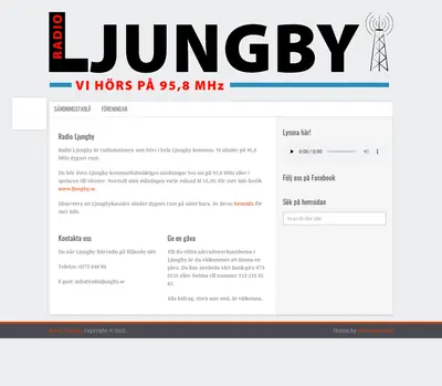 Radio Ljungby startsida 2022