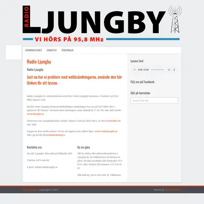 Radio Ljungby startsida 2025