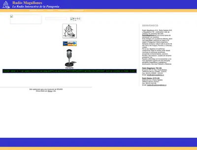 Radio Magallanes startsida 2003