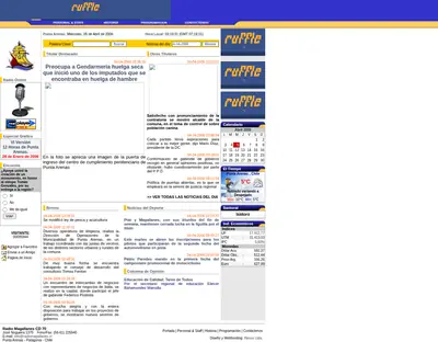 Radio Magallanes startsida 2006