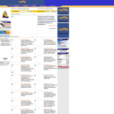 Radio Magallanes startsida 2008