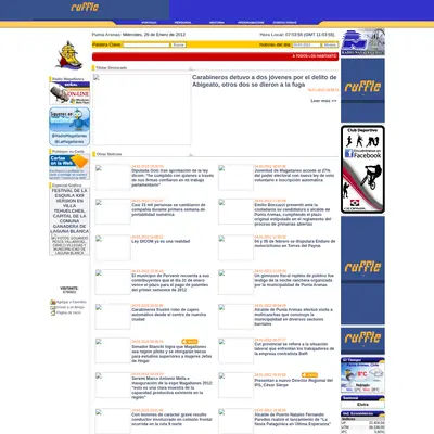 Radio Magallanes startsida 2012