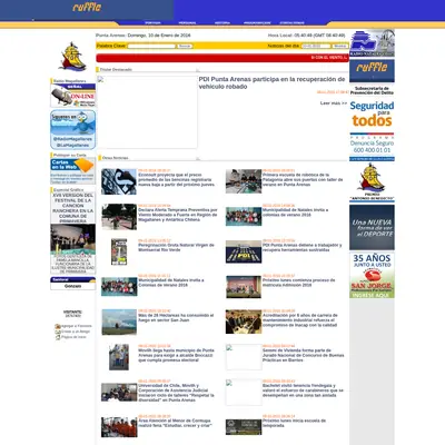 Radio Magallanes startsida 2016
