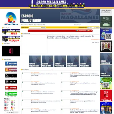 Radio Magallanes startsida 2025