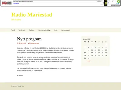 Mariestad FM startsida 2017