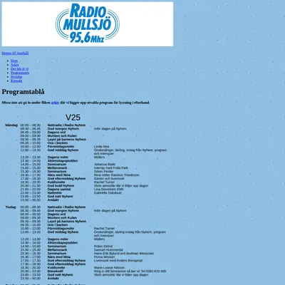 Radio Mullsjö startsida 2024