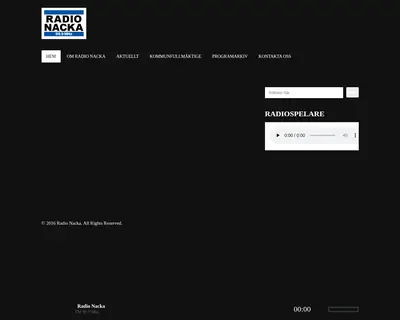 Radio Nacka startsida 2016