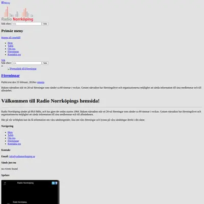 Radio Amiga (Norrköping). startsida 2021
