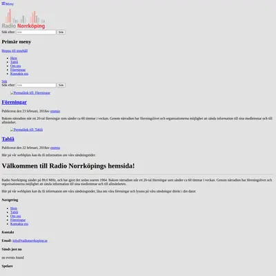 Radio Amiga (Norrköping). startsida 2024