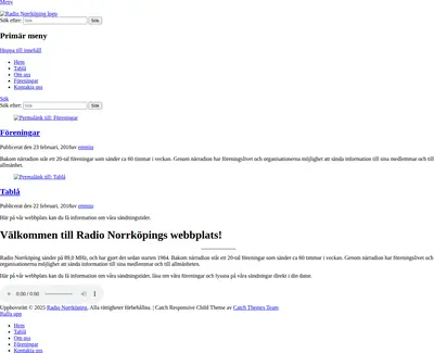Radio Amiga (Norrköping). startsida 2025