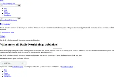 Radio Amiga (Norrköping). startsida 2026