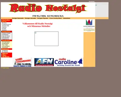 Radio Nostalgi startsida 2008