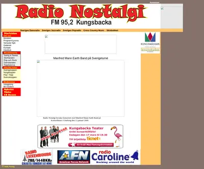 Radio Nostalgi startsida 2009