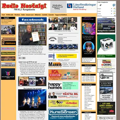 Radio Nostalgi startsida 2012