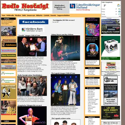 Radio Nostalgi startsida 2015