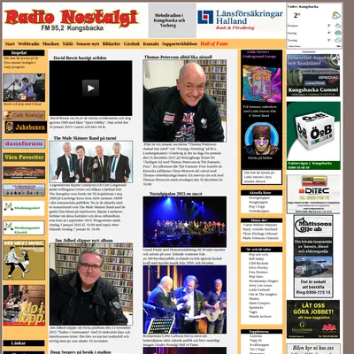 Radio Nostalgi startsida 2016