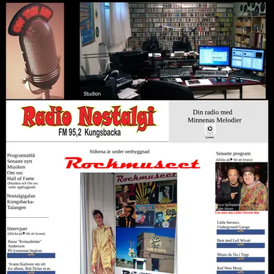 Radio Nostalgi startsida 2017