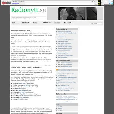 radionytt.se startsida 2009