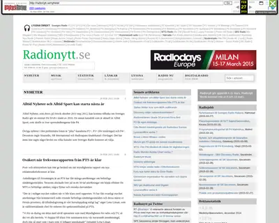 radionytt.se startsida 2015