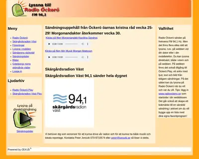 Radio Öckerö startsida 2017