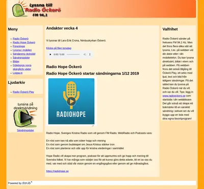 Radio Öckerö startsida 2020
