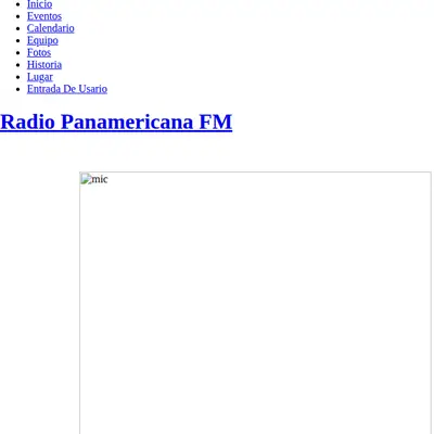 Panamericana FM startsida 2019