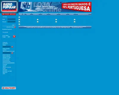 Radio Popular startsida 2006