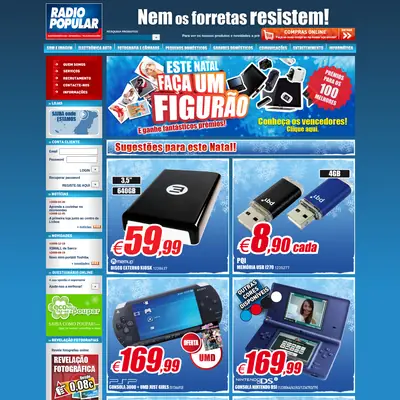 Radio Popular startsida 2010