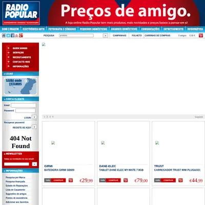 Radio Popular startsida 2013