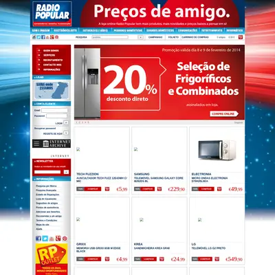 Radio Popular startsida 2014