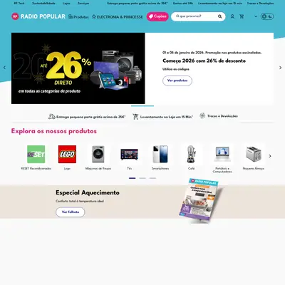 Radio Popular startsida 2026