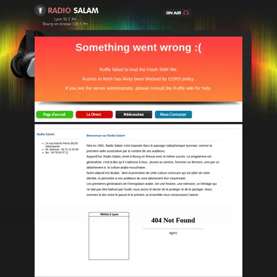 Radio Salam startsida 2019
