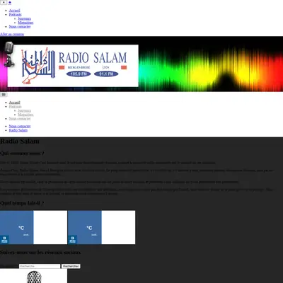 Radio Salam startsida 2020