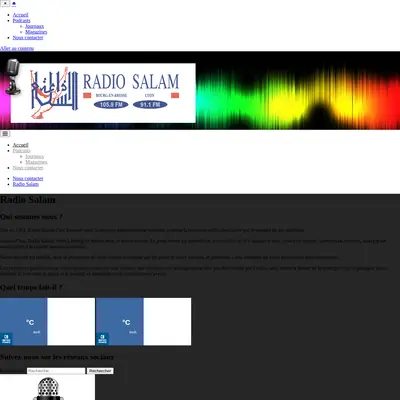 Radio Salam startsida 2021
