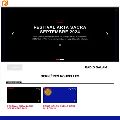 Radio Salam startsida 2025