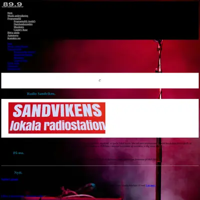 Radio Sandviken startsida 2015