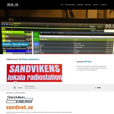 Radio Sandviken startsida 2016