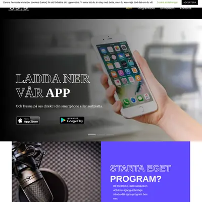 Radio Sandviken startsida 2022