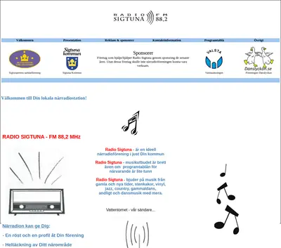 Radio Sigtuna startsida 2013