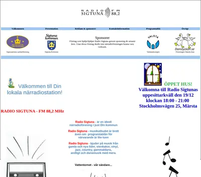 Radio Sigtuna startsida 2014