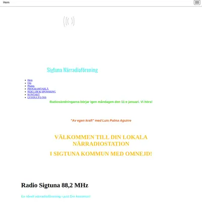 Radio Sigtuna startsida 2016