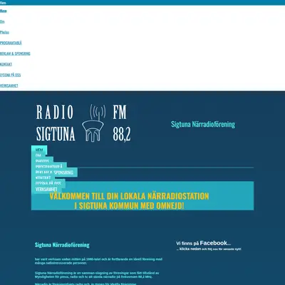Radio Sigtuna startsida 2025