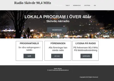 Radio Skövde startsida 2024