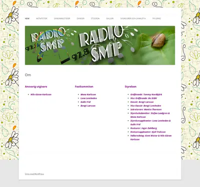 Radio SMF startsida 2017
