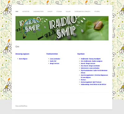 Radio SMF startsida 2021