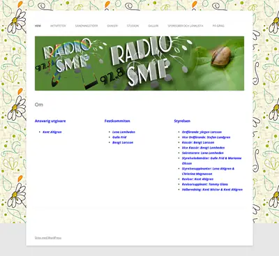 Radio SMF startsida 2023